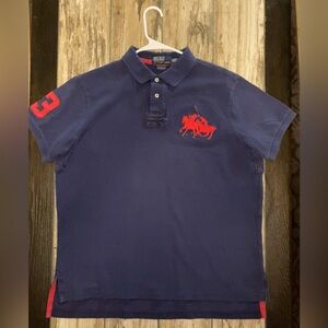 Vintage Polo Ralph Lauren Double Pony #2 Rugby Shirt 90’s Men’s XL